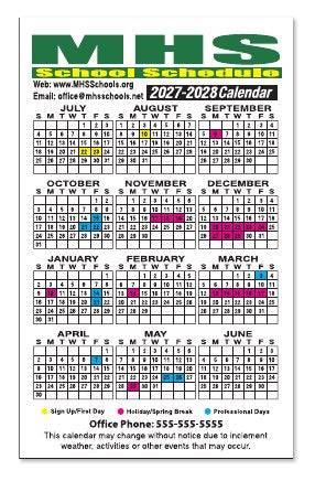Calendar Magnets example 2