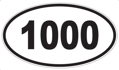 1000 - Oval Sticker