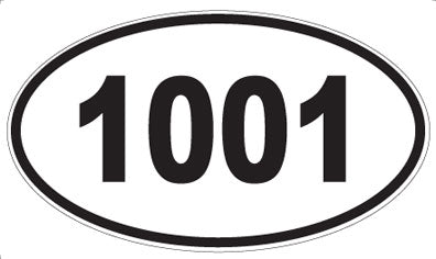 1001 - Oval Sticker