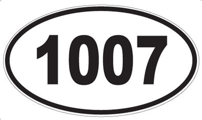 1007 - Oval Sticker