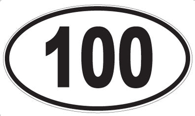 100 - Oval Sticker