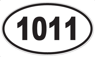 1011 - Oval Sticker