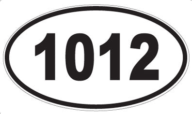 1012 - Oval Sticker