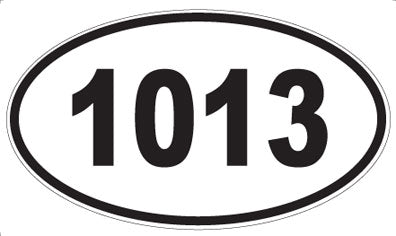 1013 - Oval Sticker
