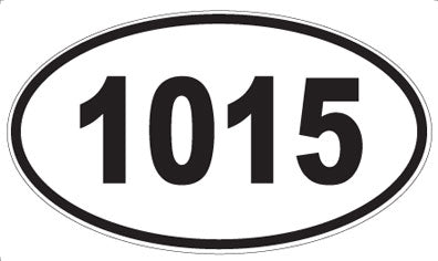 1015 - Oval Sticker