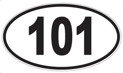 101 - Oval Sticker