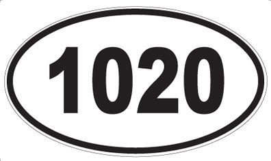 1020 - Oval Sticker