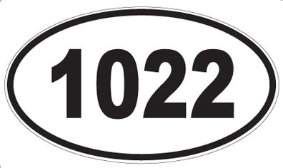 1022 - Oval Sticker