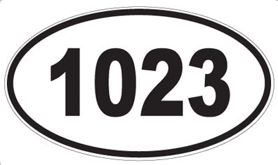 1023 - Oval Sticker