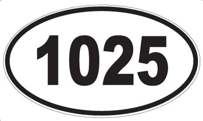 1025 - Oval Sticker