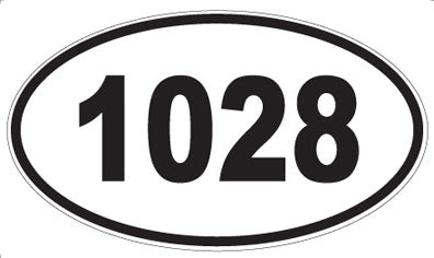 1028 - Oval Sticker