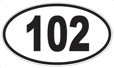 102 - Oval Sticker