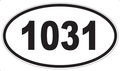 1031 - Oval Sticker