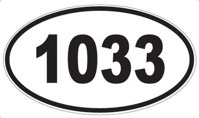 1033 - Oval Sticker