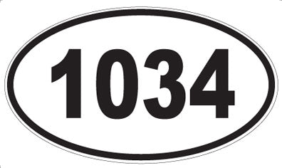 1034 - Oval Sticker