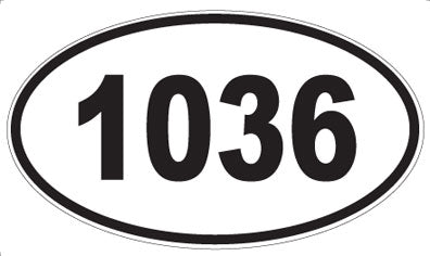 1036 - Oval Sticker