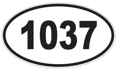 1037 - Oval Sticker