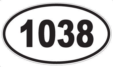 1038 - Oval Sticker