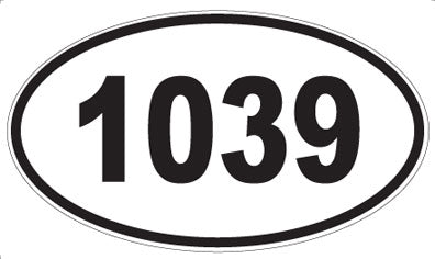 1039 - Oval Sticker