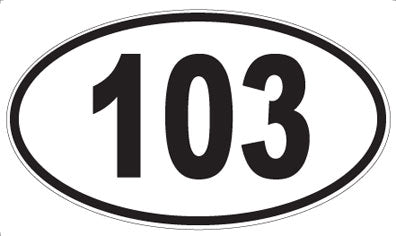 103 - Oval Sticker