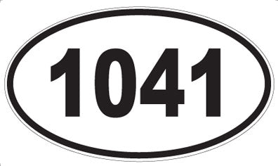 1041 - Oval Sticker
