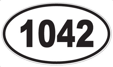 1042 - Oval Sticker