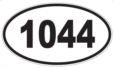 1044 - Oval Sticker