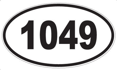 1049 - Oval Sticker