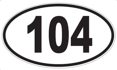 104 - Oval Sticker