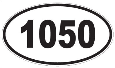 1050 - Oval Sticker