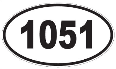 1051 - Oval Sticker