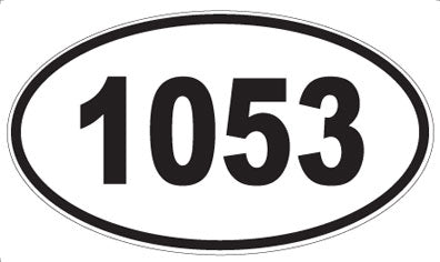 1053 - Oval Sticker
