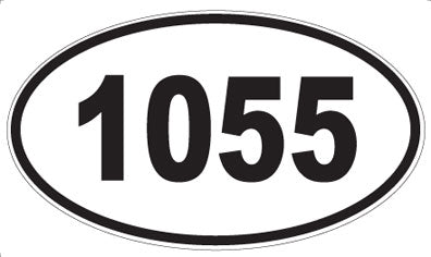 1055 - Oval Sticker