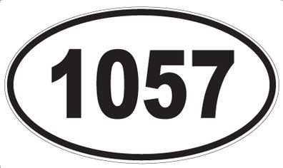 1057 - Oval Sticker