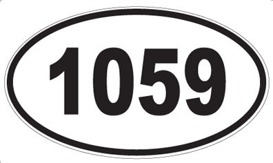 1059 - Oval Sticker