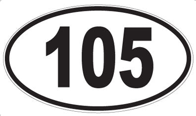 105 - Oval Sticker
