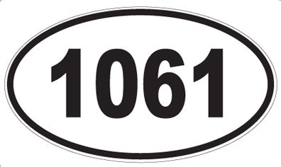 1061 - Oval Sticker