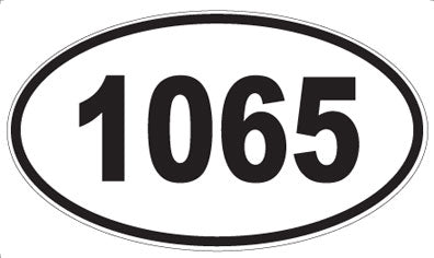 1065 - Oval Sticker