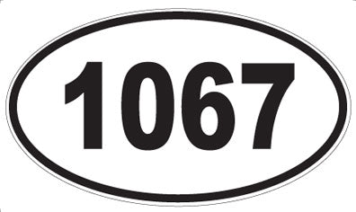 1067 - Oval Sticker