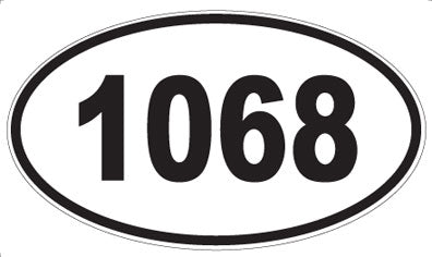 1068 - Oval Sticker