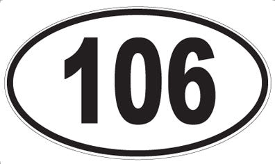 106 - Oval Sticker