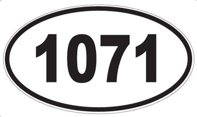 1071 - Oval Sticker
