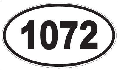 1072 - Oval Sticker