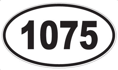 1075 - Oval Sticker