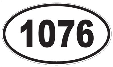 1076 - Oval Sticker