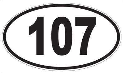 107 - Oval Sticker