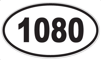 1080 - Oval Sticker
