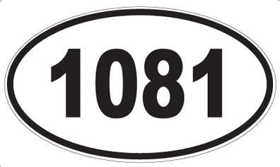 1081 - Oval Sticker