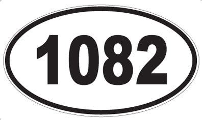 1082 - Oval Sticker