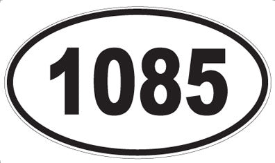 1085 - Oval Sticker